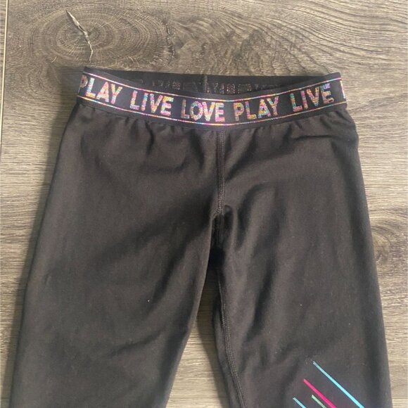 GUC C9 By Champion Girls Athletic Capri Leggings-Black-Size 6/6X - Picture 3 of 5